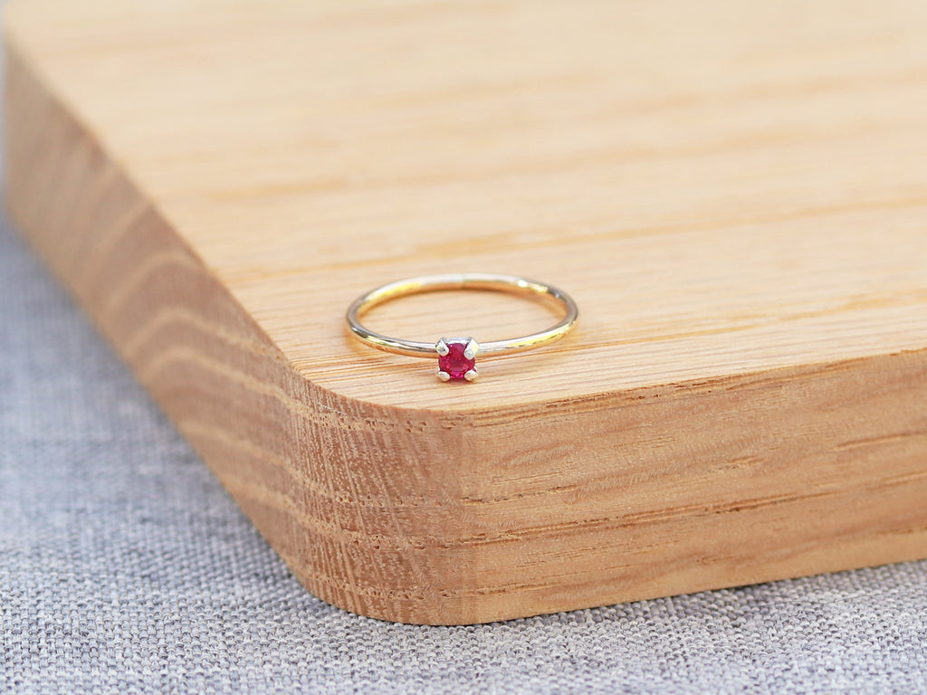 Dainty Gold Birthstone Ring