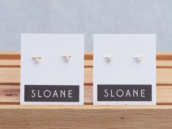 Dot Line Stud Earrings