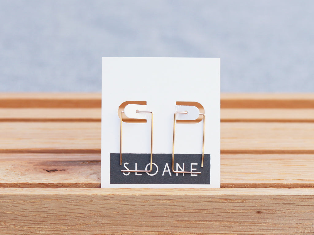 Rectangle Hoop Earrings